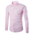 thumbnail image 1 of AherBiu Men Shirts Button down Long Sleeve Causal Regular Fitted Causal Loose Fall Winter Classic Solid Color Tee Tshirts, 1 of 2