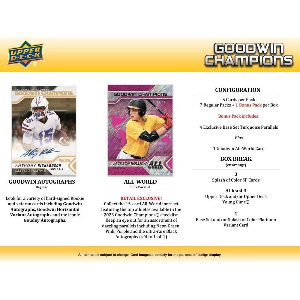 23 UPPER DECK GOODWIN CHAMPIONS VALUE BOX