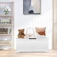 thumbnail image 4 of Banc de Rangement d'Entrée, Armoire de Rangement pour Chaussures avec 2 Charnières de Sécurité, Blanc, 4 of 8