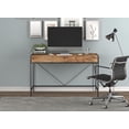 thumbnail image 2 of Safdie & Co. Computer Desk 49L Brown Reclaimed Wood 2 Drawers Black Metal, 2 of 4
