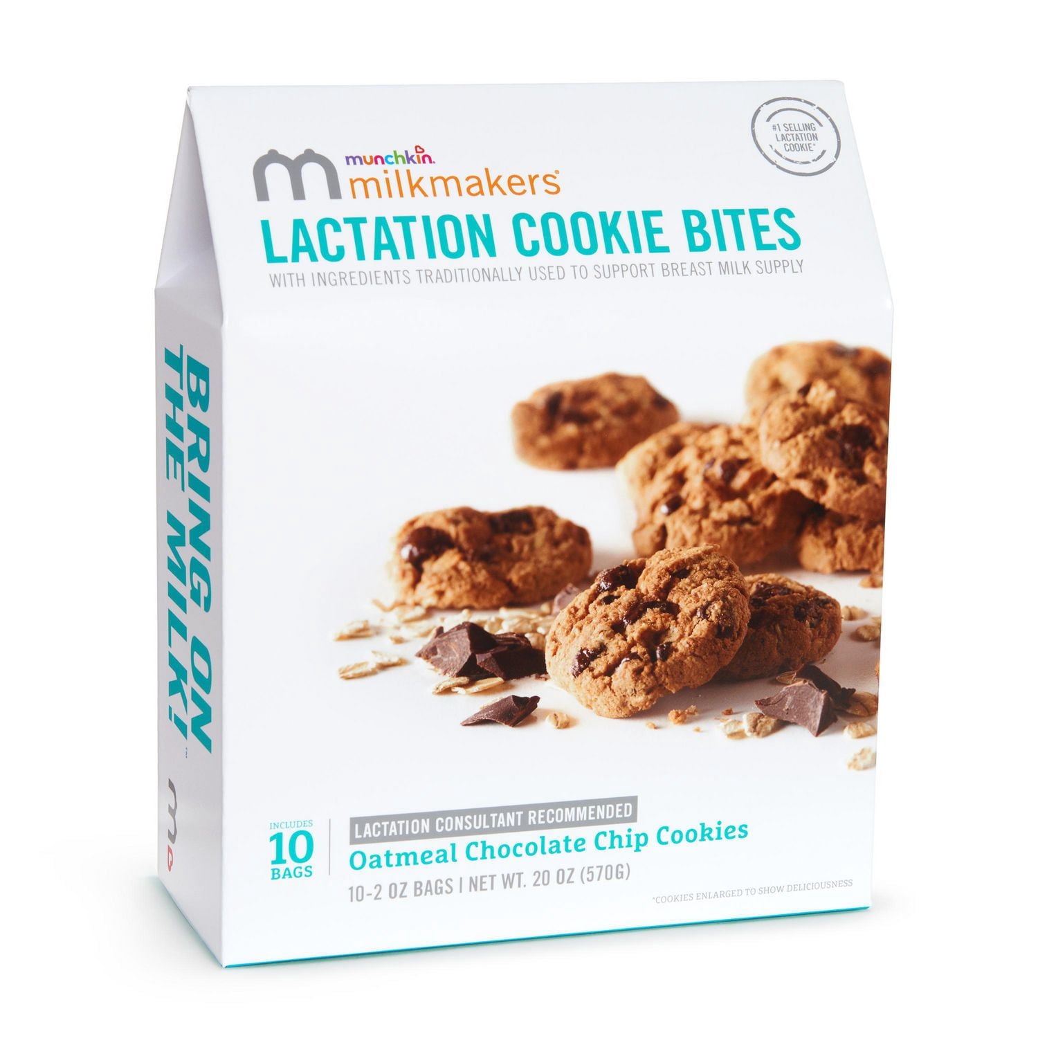 Milkmakers Bouchées de Biscuits de Lactation à l'Avoine et aux Pépites de Chocolat, 10x2oz Sachets