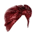 thumbnail image 1 of Turban Musulman pour Femmes avec Nœud, Paillettes, Bonnet, Foulard, Couvre-Chef, 1 of 2