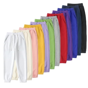 Kids Girls Boys Warm Sweatpants Toddler Elastic Waist Fleece Lined Jogger Pants Teen Unisex Loose Trousers Fall Winter Sweat Bottoms Pants 4-12Y
