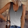 thumbnail image 2 of Yuyuzo Women Tank Tops Sleeveless V Neck Ribbed Knit Basic Cami Top Slim Button down Blouses, 2 of 5