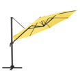 thumbnail image 4 of CorLiving 11.5ft Deluxe Tilting and Rotating Offset Patio Umbrella with Aluminum Frame and Durable Canopy, Yellow, 4 of 11