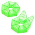 thumbnail image 4 of Pack of 2 Pill Case Tablets Organizing Container 7 Grids Storage Daily Pills Tablet Candy Dispenser Portable Household Travel Camp Organizer Box Green, 4 of 8
