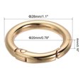 thumbnail image 2 of Unique Bargains Light Gold Zinc Alloy Spring Gate O Ring Snap Clip Buckle 10 Pack, 2 of 5