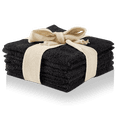 thumbnail image 1 of Bouclair Black Set of 6 Large Washcloths, 1 of 9