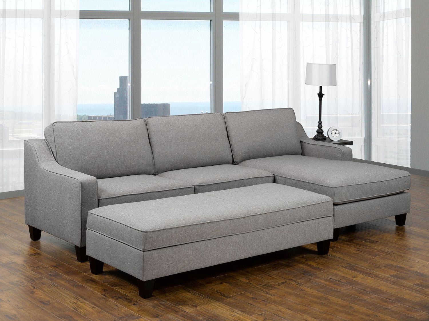 Andrew RHF Sectional avec ottoman - Gris