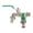 Green, variant on JZCHUNTOY Outdoor Courtyard Faucet, Heavy Duty Brass Construction Frost Proof Rust Resistant Spigot, Leak Proof Easy Installation Garden Tap, for Yard Lawn Patio Farm Garden Hose Connection