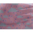 thumbnail image 4 of oneOone Georgette Viscose Fabric Raindrop & Clouds Nature Print Fabric by Yard 42 Inch Wide, 4 of 4