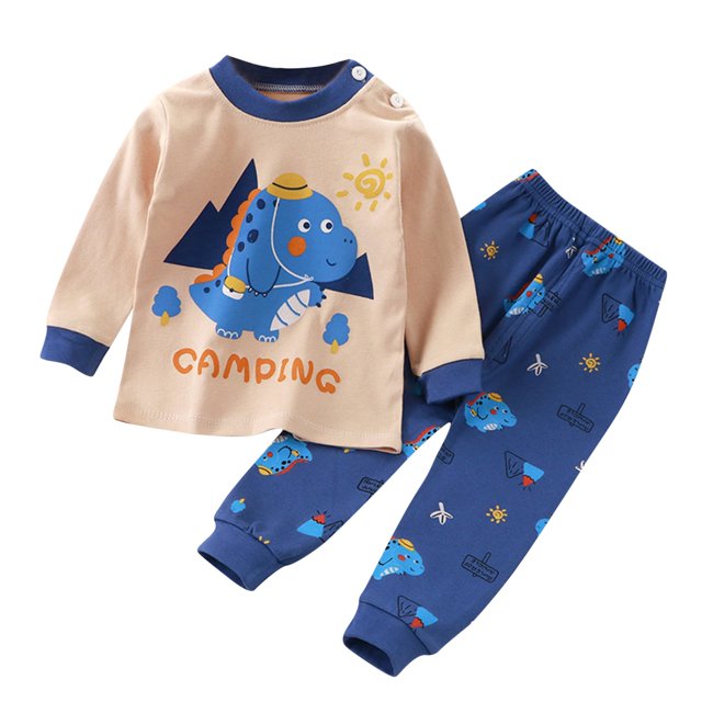 Pisexur Tenue d'Automne pour Bébé Fille Garçon, Ensemble de Pyjama pour Tout-Petits Garçons Filles, Mode Décontractée, Floral, Col Rond, Manches Longues, Chandail à Enfiler et Pantalon, Tenue de Nuit, Ensemble 2 Pcs pour Enfants, 3 Mois à 6 Ans
