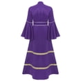 thumbnail image 4 of TiaoBug Clergy Robe for Women Long Sleeve Buttons Cassock Pulpit Church Minister Pulpit Robe Liturgical Vestments Purple 3XL, 4 of 7