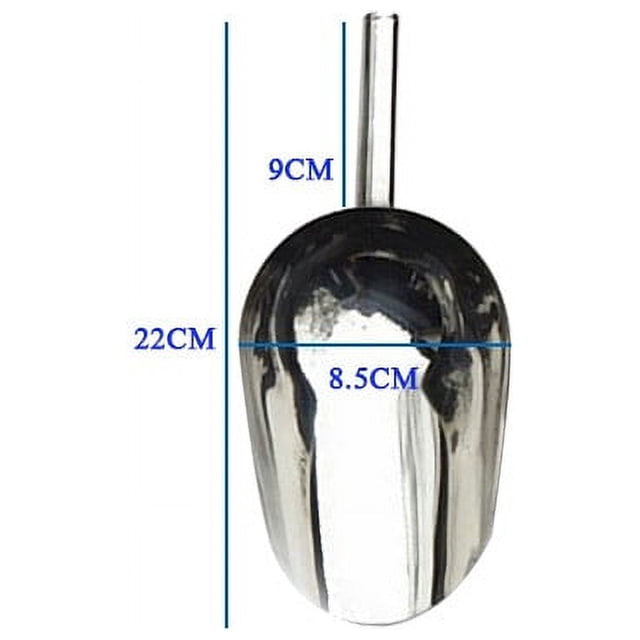 BUYISI Ice Cube Scoop For Freezer Stainless Steel Ice Scoops Shovel For Ice Maker Coffee Bean Food Candy Flour Popcorn Small Kitchen 9 Inch