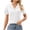 White, variant on Women's Tops Sale Clearance! Women's Polo Shirts Lapel Collar V Neck Short Sleeve Blouse Dressy Casual Tunic Tops Summer Clearance