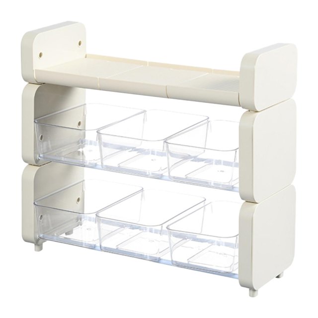 Lipstore Tea Bag Organizer 3 Tier Coffee Pod Organizer for Countertop Kitchen Cabinet White