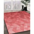 thumbnail image 3 of Ahgly Company Tapis Rectangulaire Rouge Lavable en Machine, 4 Pieds x 6 Pieds, 3 of 7