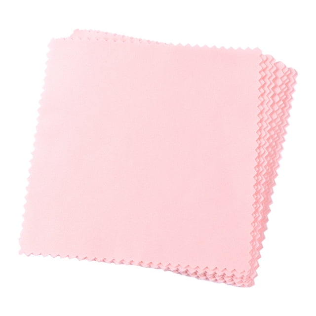 Shisuyan 80pcs Microfiber Eyeglasses Cleaning Cloth Jewelry Polishing Cloth Camera Lens Screen Cleaning Tool (Pink)