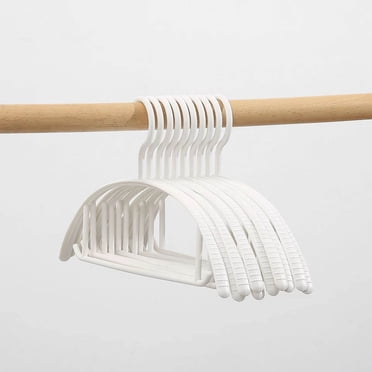 Vaidha Cintres en Plastique, Cintres Antidérapants Lot de 10, Cintres Qui Ne Tachent Pas et Peu Encombrent, Cintres pour Manteaux Robustes à Suspendre pour Vêtements Secs et Mouillés