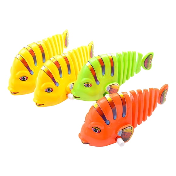 SHISUYAN 4 Pcs Jouets de Bain Poisson Jouets de Bain à Remontoir Jouets de Poisson Jouets de Jeu pour Enfants Douche