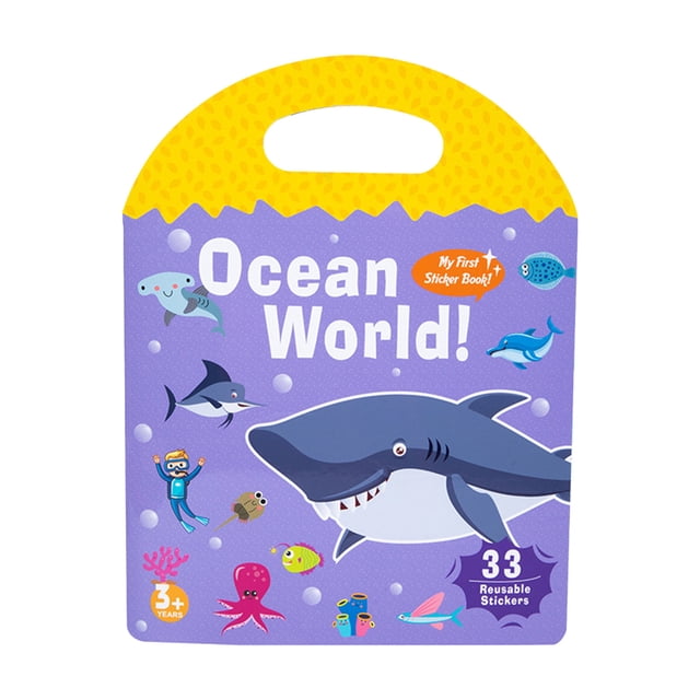 TopLLC Children's Early Education Portable Quiet Jelly Sticker Book Kindergarten Enlightenment Puzzle Sticker Book Puzzle Sticker Book