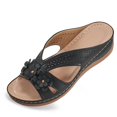 thumbnail image 2 of Commforr Sandales pour Femmes, Sandales Compensées pour Femmes, Sandales Confortables pour Femmes, Sandales Larges pour Femmes, Sandales pour Femmes, Sandales Ecetana pour Femmes Chaussures Sandales à Enfiler Chaussures, Noir, 7, 2 of 6