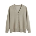 thumbnail image 1 of Dvkptbk Women’s Plus Oversize Sweater Cardigan Open Front Cardigan Button Knitted Cardigan Outwear Spring And Fall V-neck Long Sleeve Cardigan, 1 of 4