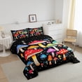 thumbnail image 3 of Erosebridal Colorful Mushroom Bedding Queen Comforter Set, Glitter Down Comforter, Cartoon Theme Decor, Reversible 3 Pieces, 3 of 8