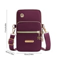 thumbnail image 3 of SLYNSHome Crossbody Backpack,Multipurpose Chest Bag with Adjustable Strap for Hiking Travel Work Hands-Free - Purple, 3 of 7