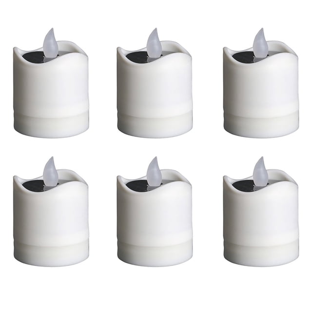 6PCS New Type Solar Energy LED Light Candles Electronic Flameless Solar LED Light Bulb