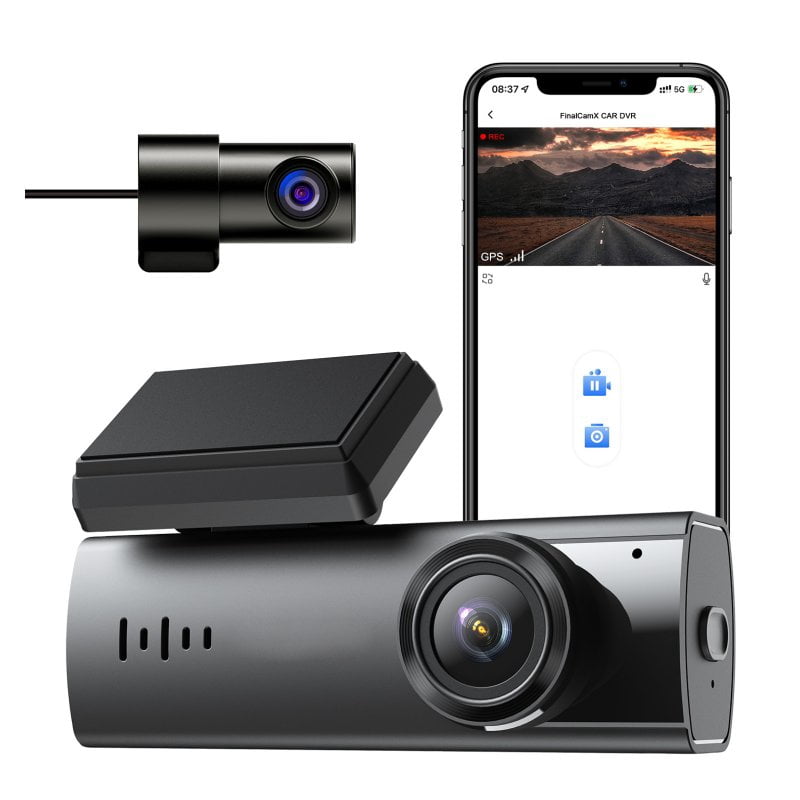 Dash Cam Front Rear Camera 2K+1K WiFi GPS Driving Recorder Dashboard Camera WDR Car Dashcam Single lens