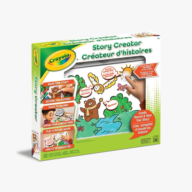 Crayola Story Creator, Interactive Sound Tablet for Kids with Markers & Paper, Record and Play Back Stories, Audio Drawing Toy