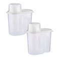 thumbnail image 1 of Oleegame 2PC Produce Storage 1.9L Kitchen Multi Grain Storage Tank Food Dry Goods Storage Box Plastic Sealed Tank Gray, 1 of 9