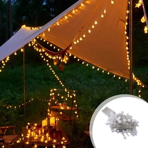 ZZkhGO Battery Powered Camping Lights, LED Star String Lights Outdoor, Waterproof Fairy Lights for Tent Patio Garden