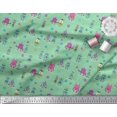 thumbnail image 2 of Soimoi Poly Georgette Fabric Cartoon Machine & Gear Parts Hardware Printed Fabric 1 Yard 52 Inch Wide, 2 of 3