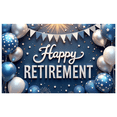 thumbnail image 2 of Decorative Design Happy Retirement Celebration Banner Colorful Balloons Star Decoration Gold Glitter Banner for Retirement Party Indoor Celebration Event, 2 of 4