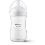 Philips Avent Natural Baby Bottle with Natural Response Nipple, Clear, 9oz Bottle, SCY903/01