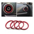 thumbnail image 3 of 4 Pieces Air Condition Ring Vent Outlet Auto Trim Practical Aluminum Sticker Decoration Automobile Aluminum Sticker Replacement for A3 A1 S3, 3 of 7