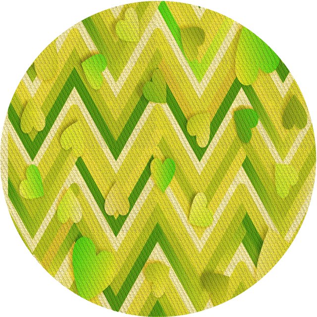 Ahgly Company Tapis d'Intérieur Ronds Transitionnels Lavables à la Machine, Vert Pistache, 3 Pieds Rond