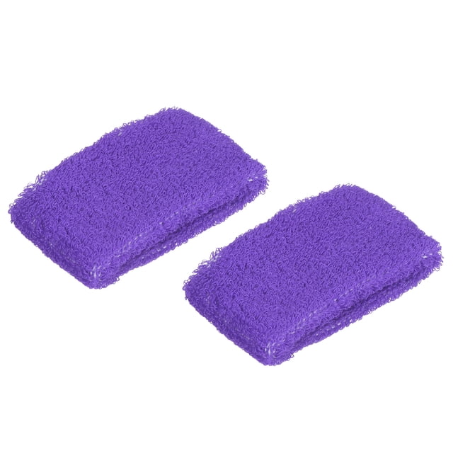 Unique Bargains Bracelets de Sport 8x5cm en Éponge Absorbante, Cyan 2 Pack