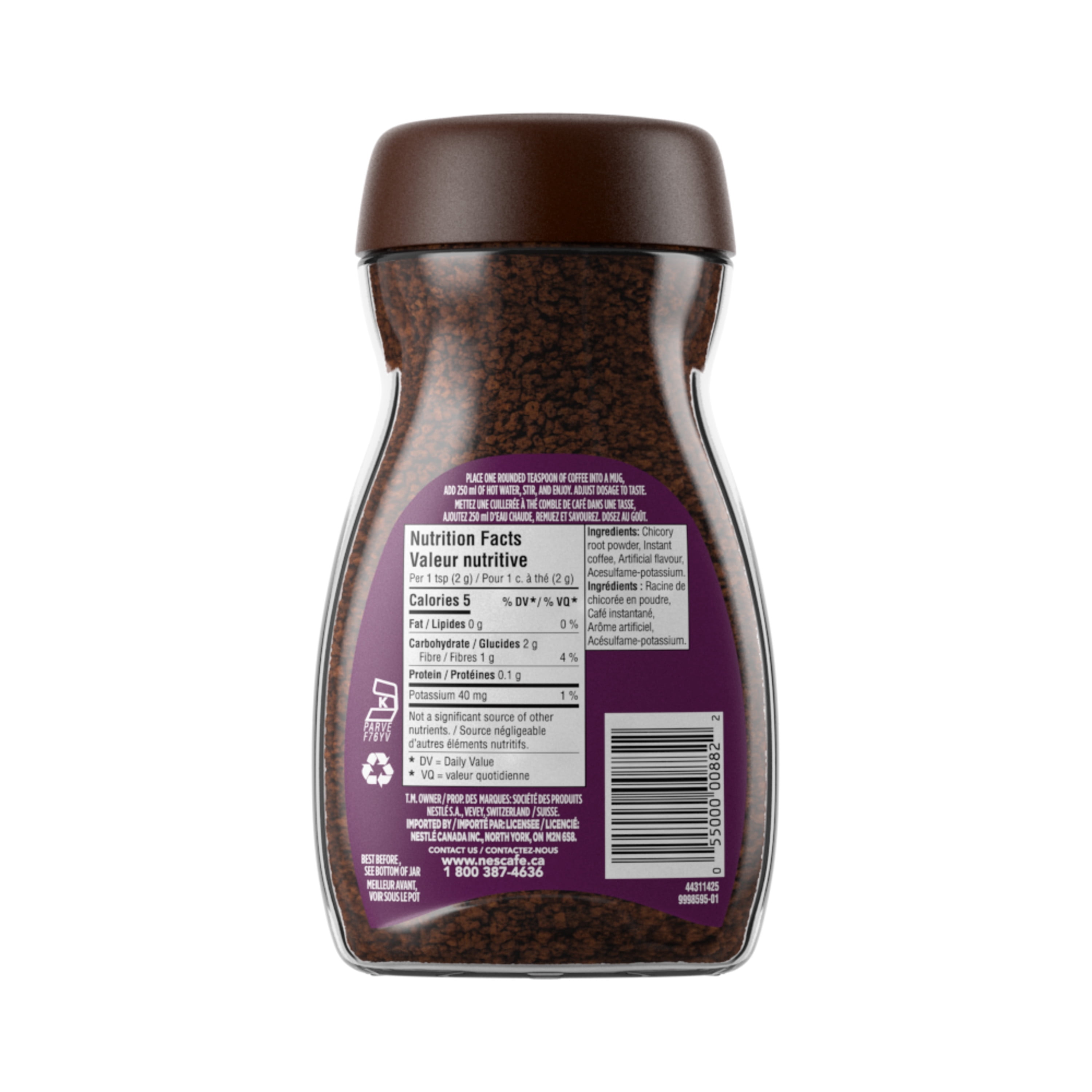 NESCAFE Mélange à café instantané riche aromatisé à la vanille française