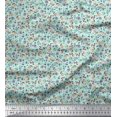 thumbnail image 1 of Soimoi Poly Georgette Fabric Earthworm,Fruit & Insect Fabric Prints by Yard 42 Inch Wide, 1 of 3