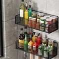 thumbnail image 1 of Leutsin Hanging Storage Baskets Organizer Wall Mount,Hanging Metal Kitchen Baskets,Metal Wire Storage Bin Rack for Kitchen Bathroom Shower Spice Shelf Home Decor Essentials, 1 of 6