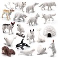 thumbnail image 4 of Simulation Animal Model 18PCS  Arctic Animal Toy Figurines Set Includes White Wolf White Owl White  Arctic  Arctic Husky And Igloo Simulation Animal Model Gift For Kids, 4 of 8