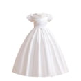 thumbnail image 1 of RXIRUCGD 2025 Vêtements d'Été pour Enfants Robe pour Enfants Couleur Unie Satin Robe Princesse Fête d'Anniversaire Mode Spectacle Robe Piano, 1 of 8