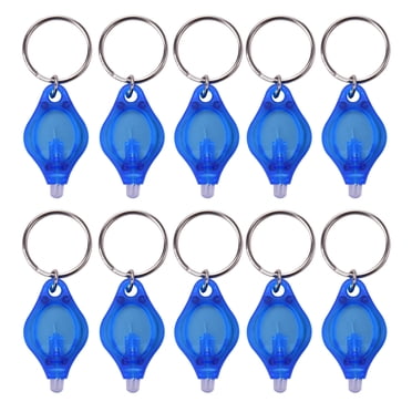 TFixol10 Pcs Mini Lampe de Poche LED Portable Porte-Clés Ultra Lumineux Anneau de Clé Lampe de Camping d'Urgence Lampe Torche