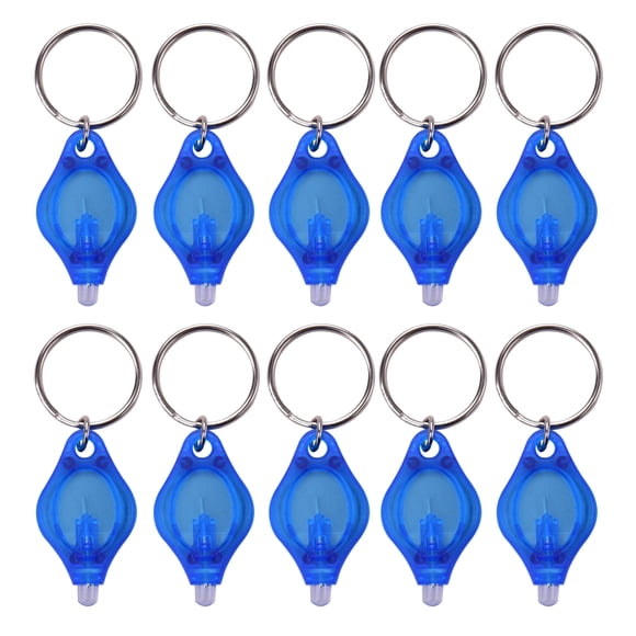 Amdohai 10 Pcs Mini Lampe de Poche LED Portable Porte-Clés Ultra Lumineux Anneau de Clé Lampe de Camping d'Urgence Lampe Torche