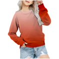 thumbnail image 1 of MIASHUI Girls Sweatshirt Tops Gradient Printed Crewneck Casual Pullovers,Orange,4-5 Years, 1 of 3