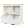 thumbnail image 2 of Costway Bibliothèque Multifonction pour Enfants Bac de Rangement pour Jouets Armoire au Sol pour Enfants Blanc, 2 of 10