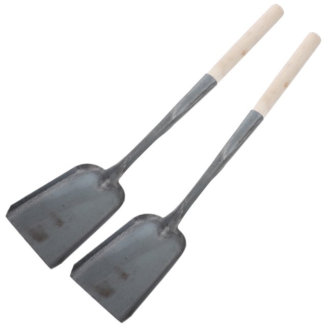 MasteelfCA 2Pcs Fireplace Shovel Home Ash Shovel Cleaning Shovel Multifunction Ash Shovel Random Style